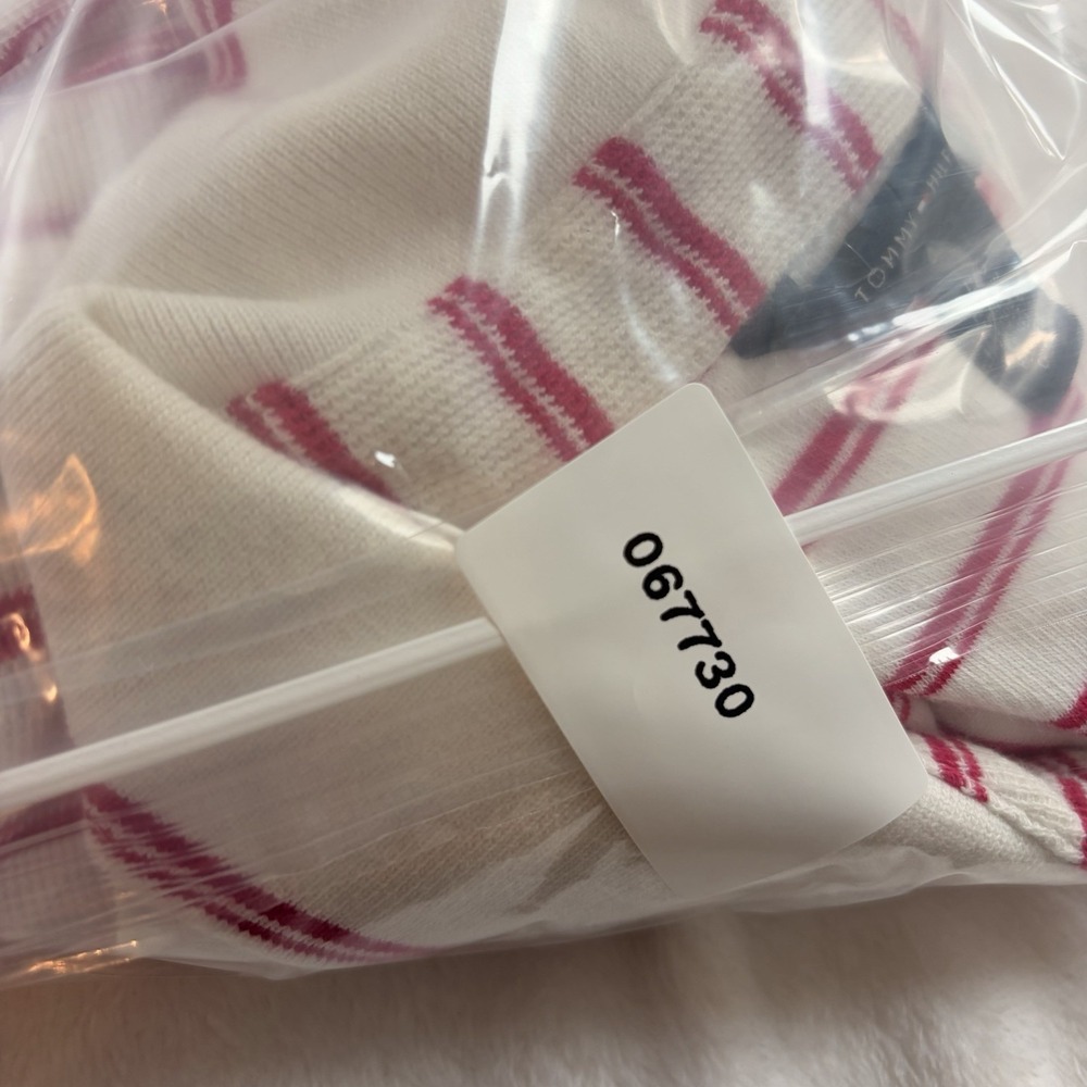 Tommy Hilfiger Sleeveless Polo Dress L Pink White Stripe Pleated Golf Tennis EUC - Picture 9 of 9